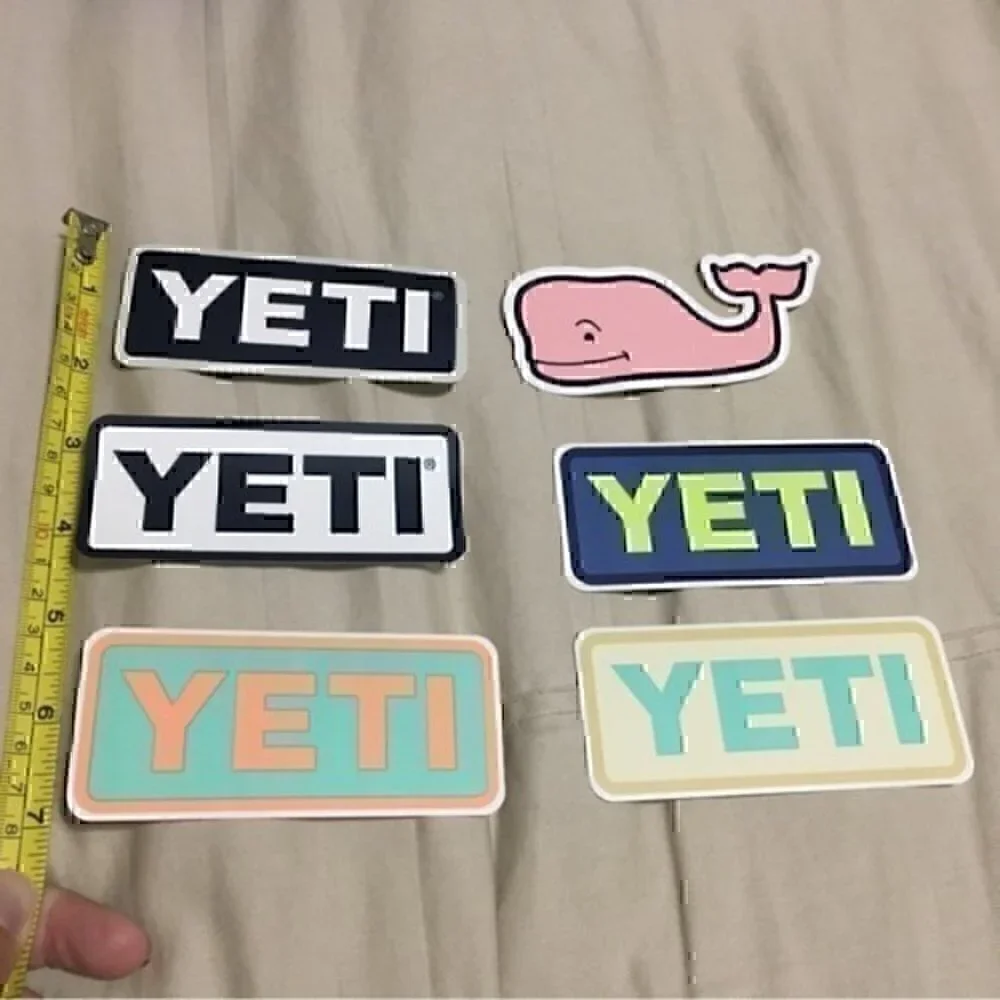 Yeti and Vineyard Vines stickers